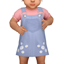 Flower Power Denim Dress for Infants logo
