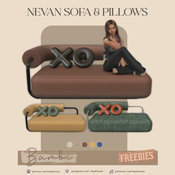 Nevan Sofa and Pillows