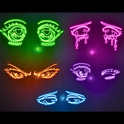 Anime Eyes Neon Lights (Set 1) logo