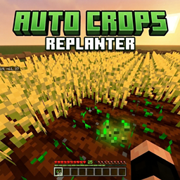Auto Crops Replanter "it plants itself after breaking it" logo