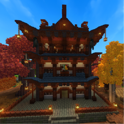 Japanese pagoda house logo