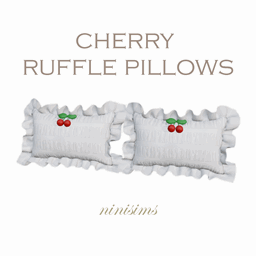 Cherry Ruffle Pillows