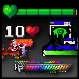 Customizable health bar | achievement friendly logo