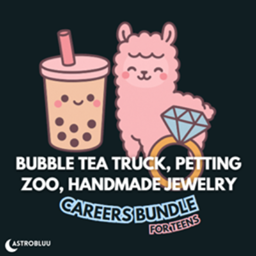 Mod Bubble Tea Truck, Petting Zoo, Handmade Jewelry Careers Bundle For Teens par Astrobluu - Traduction FR logo