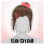 LIN-DIAN Side tied meatball hair logo