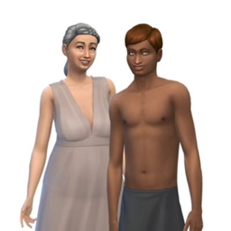 Ancient carpenter and his mother