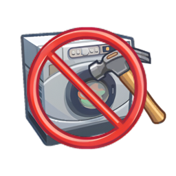 Washer and Dryer Never Breaks logo