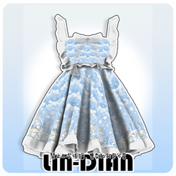 LIN-DIAN Blue Dress