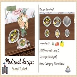 littlbowbub Baked Turbot ~ Medieval Recipe / translation spanish by Monisims