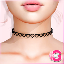 Hollow Heart Chain Choker ♡ logo