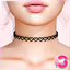 Hollow Heart Chain Choker ♡ logo
