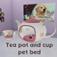 Tea pot and cup - Pet bed logo