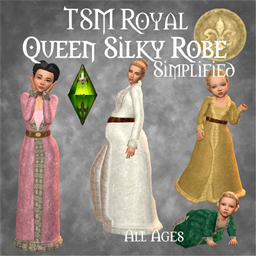 TSM Royal Queen Silky Robe Plain Version - The Sims 4 Create a Sim ...