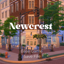 Newcrest Base Game Save File (No CC) by Kimi_Nika logo