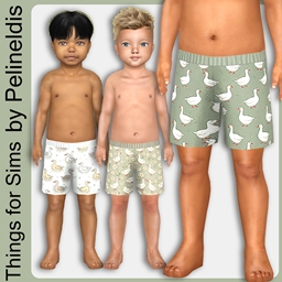 Toddler Goose Swim Shorts logo