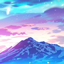 Sky Fantasy magic landscape logo