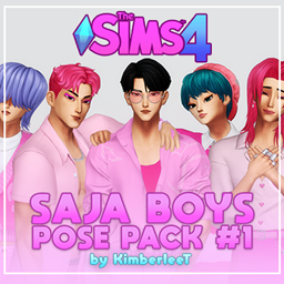 SAJA BOYS POSE PACK #1 || Sims 4 x KPop Demon Hunters logo