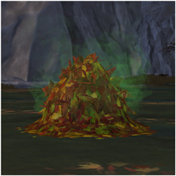 No spoiling leaf pile logo