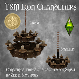 TSM Iron Chandeliers 2 sizes logo