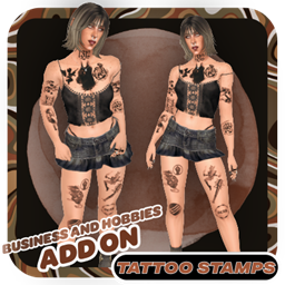 Business & Hobbies AddOn - TATTOO STAMPS - ANARCHY SET logo