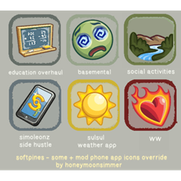 softpines - some + mod phone app icons override by honeymoonsimmer 🍪🧸 logo