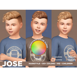 Casual Sims - Jose Hairstyle Children (ONLY FOR COLOR SLIDER MOD) logo