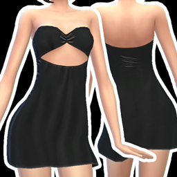 VelvetySims' Hollow Out Mini Dress project image