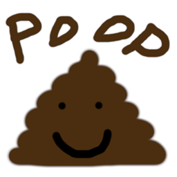 Throwable poop logo
