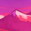 Sky colorful night in the mountains logo