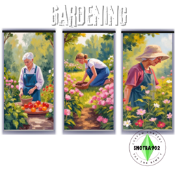Gardening paintings