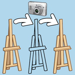 Paint By Reference hides Easel project image