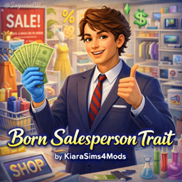 Born Salesperson Trait by KiaraSims4Mods - Tradução PTBR