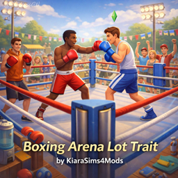 Boxing Arena Lot Trait by KiaraSims4Mods - Tradução PTBR