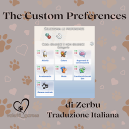 The Custom Preferences Mod by Zerbu Italian Translation logo