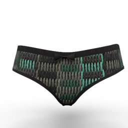Bikini Panty Green Plaid logo