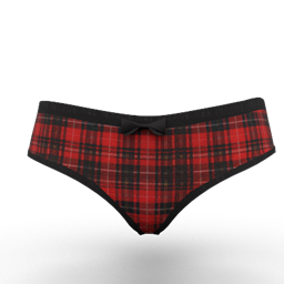 Bikini Panty Red Plaid logo
