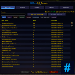 KillDex | Mob Kill Tracker and Counter project image