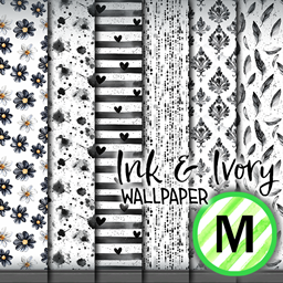 Merleaux - Ink & Ivory - Wallpaper logo