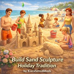Build Sand Sculpture Tradition by KiaraSims4Mods - Tradução PTBR