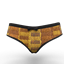 Bikini underwear yellow plaid logo