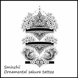 [Sminchii] Ornamental sakura tattoo project image