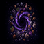 Black hole and nuke guns logo