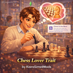 Chess Lover Trait by KiaraSims4Mods - Tradução PTBR