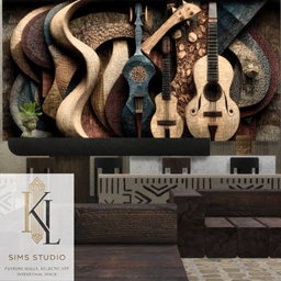 Set of 5 Wooden Wall Art - Carved Rhythm logo