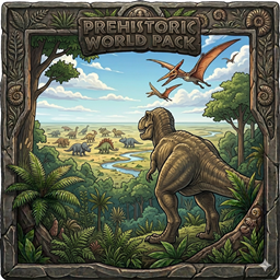 prehistoric world Pack logo