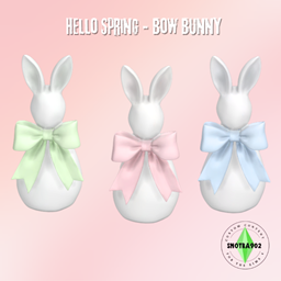 Hello Spring - Bow Bunny logo