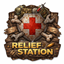 "relief station" logo