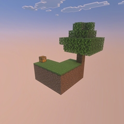 Bedrock Skyblock with biomes logo