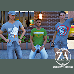 Front-Tuck Male Graphic Tee logo