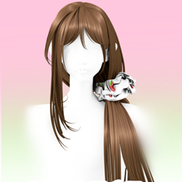 【SUSHI】S118 Gentle side-braided low ponytail (straight hair) logo